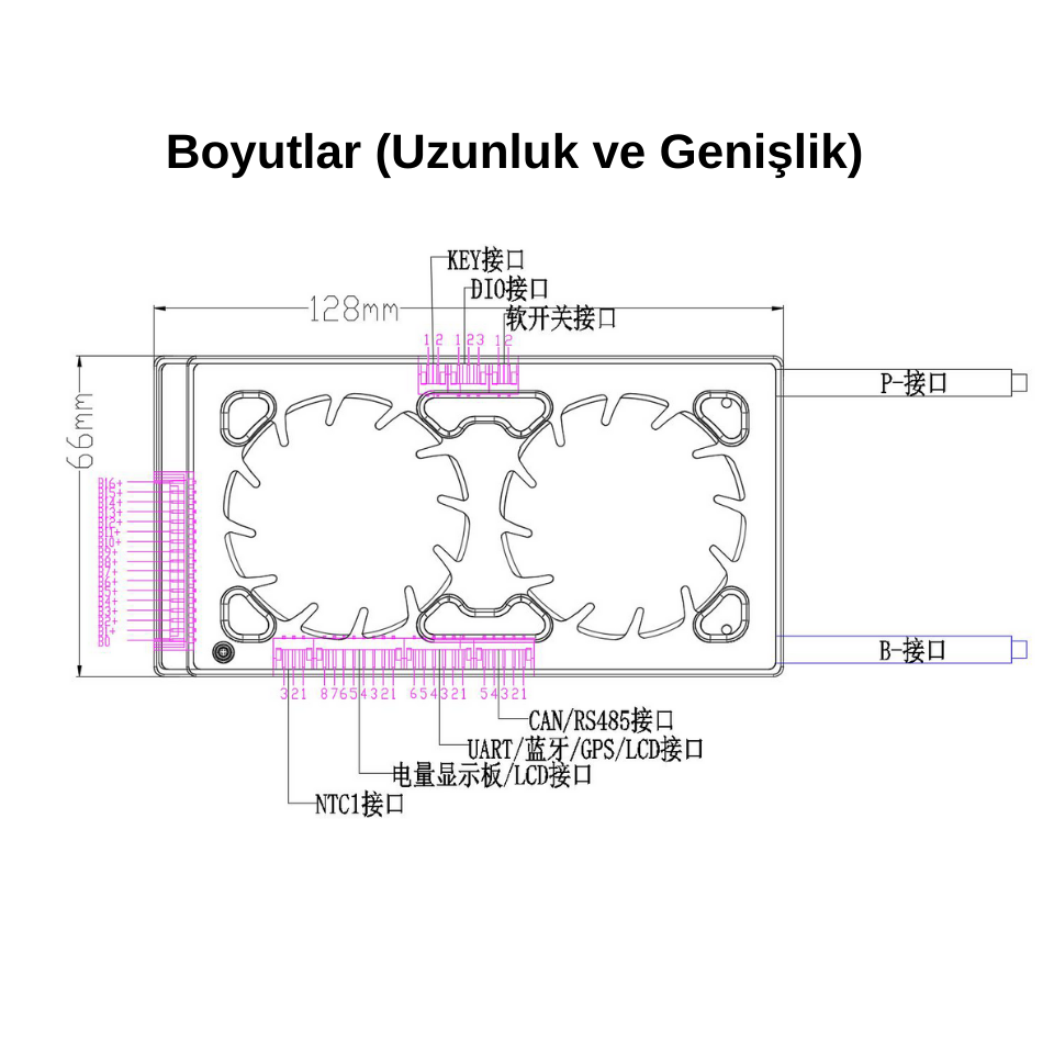 Daly BMS Batarya Yönetim Sistemi LiFePO4 16S 48V 50A